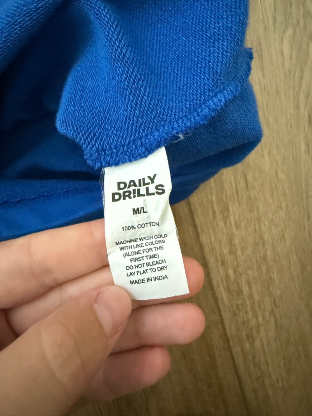 Daily Drills Mini Shorts and Patch Hoodie set in Cobalt - Picture 3 of 7